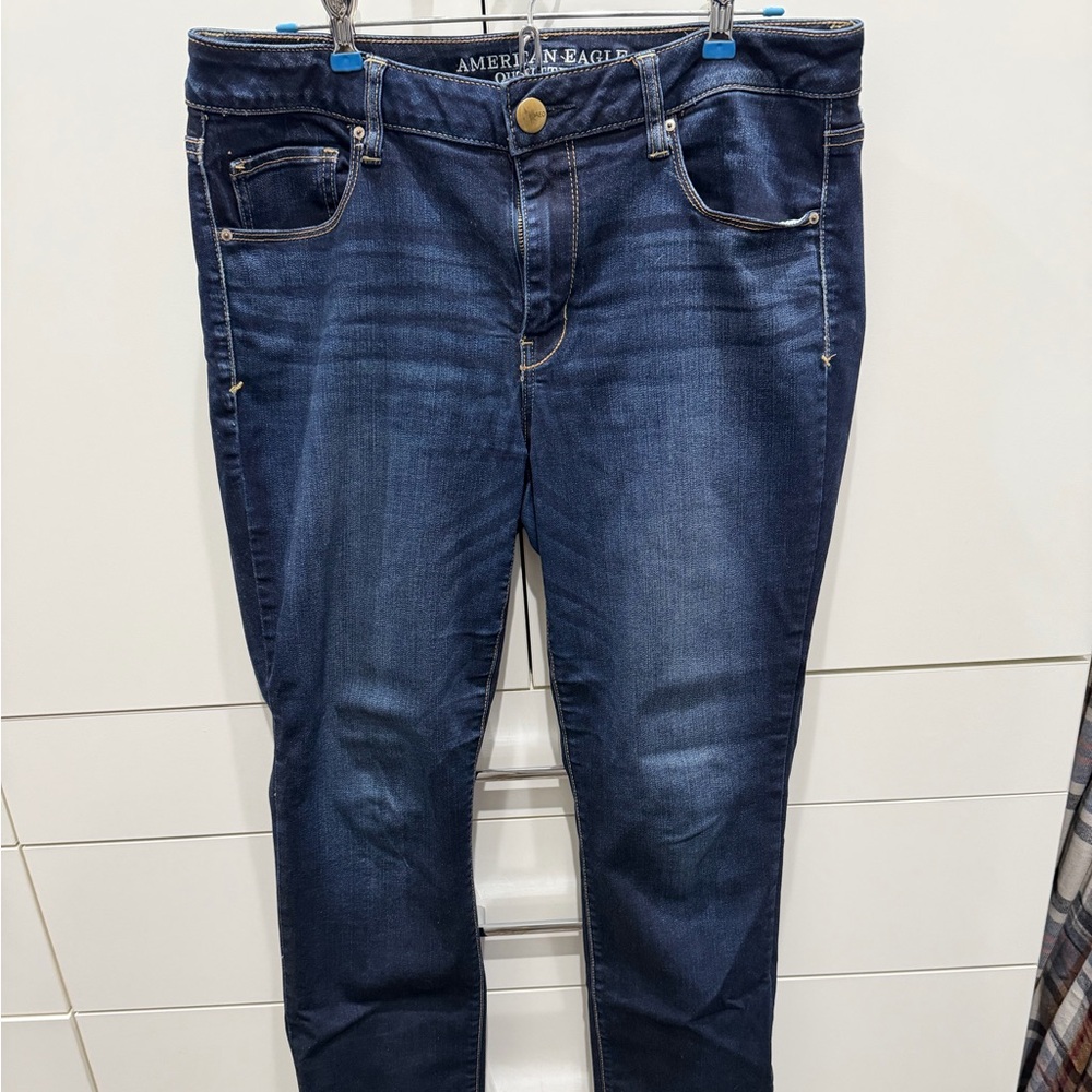 American Eagle Outfitters Dark Blue Skinny Jeans size 14